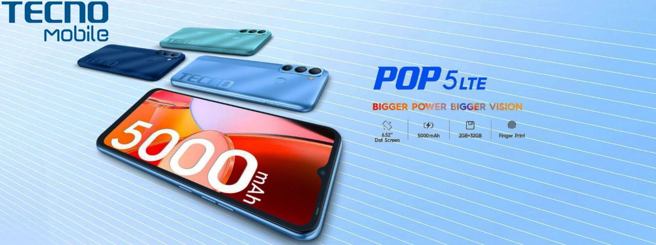 TECNO Smartphone POP 5 LTE (2/32Go) : disponible chez starmedia pour les meilleur prix dans toute la tunisie avec un livrasion rapide